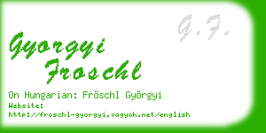 gyorgyi froschl business card