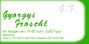 gyorgyi froschl business card